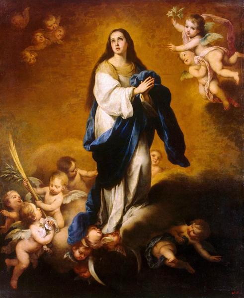 The Immaculate Conception (oil on canvas), 1645 - 1655 - Bartolome Esteban Murillo