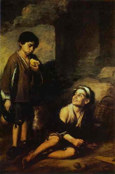 Two Peasant Boys, c.1668 - 1670 - Bartolome Esteban Murillo