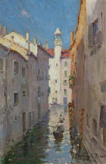 A Little Canal in Venice - Benjamin Brown