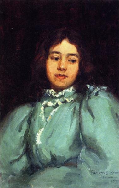 Eleanora Muse in Blue Dress, 1897 - Benjamin Brown