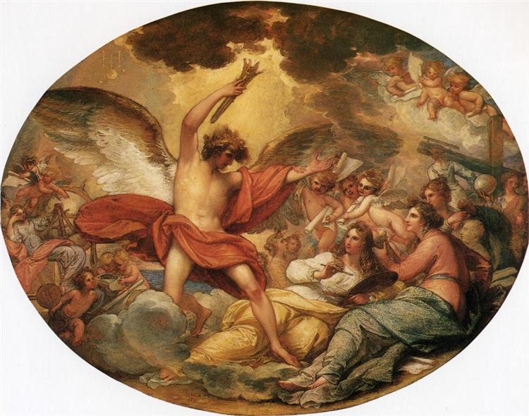 Genius Calling Forth the Fine Arts to Adorn Manufactures and Commerce - Benjamin West