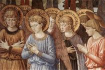 Angels Worshipping (detail) - Беноццо Гоццоли