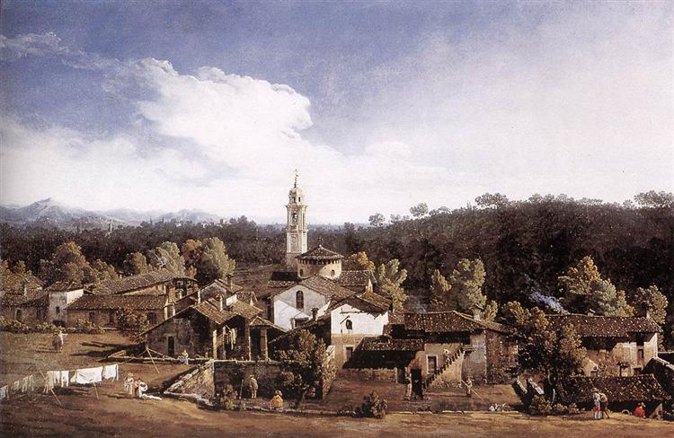 View of Gazzada neVarese, 1744 - 贝纳多·贝洛托