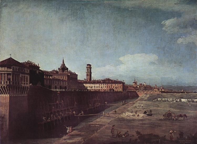 View of Turin from the Gardens of the Palazzo Reale, 1745 - Белотто Бернардо