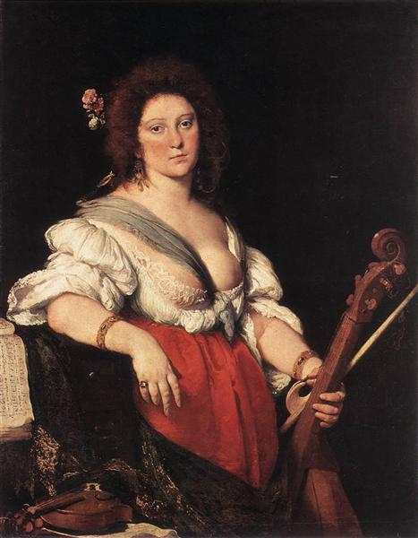 Gamba Player, c.1635 - Бернардо Строцці