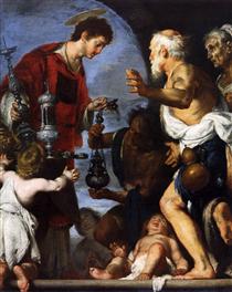 The Charity of St. Lawrence - Бернардо Строцці