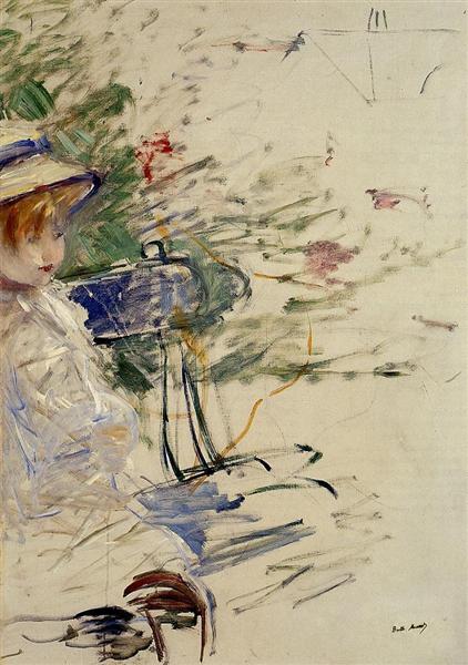 Little Girl in a Garden, 1884 - 貝爾特·莫里索