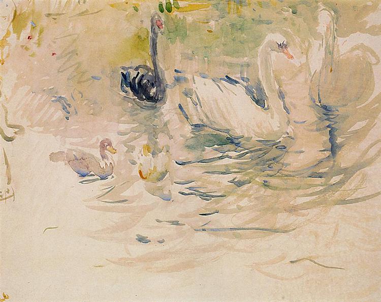 Swans, 1888 - Берта Моризо
