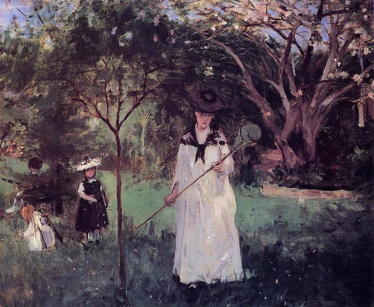 The Butterfly Hunt, 1874 - Берта Моризо