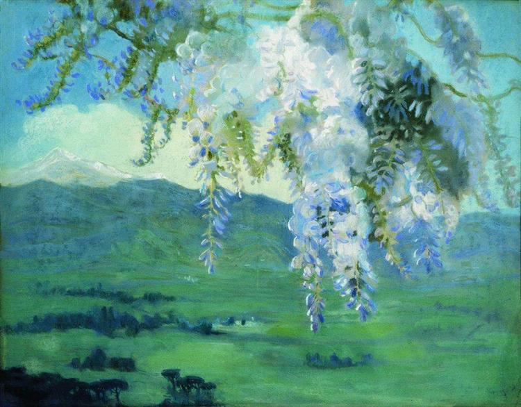 Blooming wisteria, 1912 - Boris Michailowitsch Kustodijew