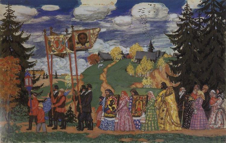 Easter Procession, 1915 - Boris Michailowitsch Kustodijew