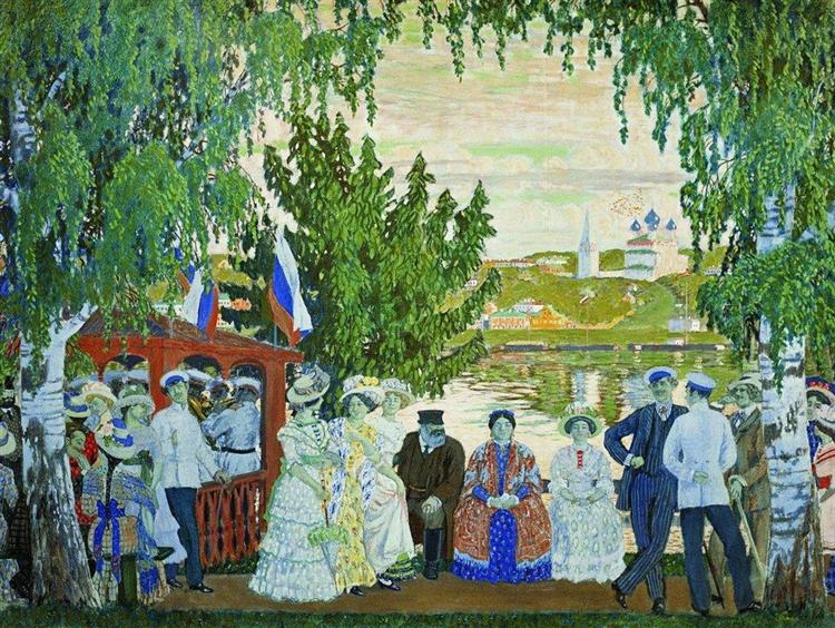 Festive Gathering, 1910 - Борис Кустодієв