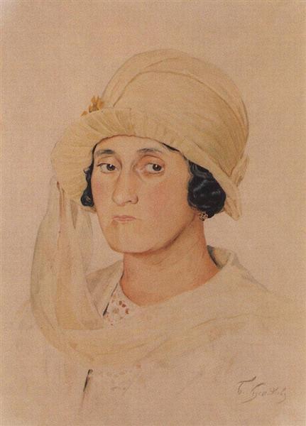 Portrait of A.K. Kashparova, 1911 - Boris Michailowitsch Kustodijew