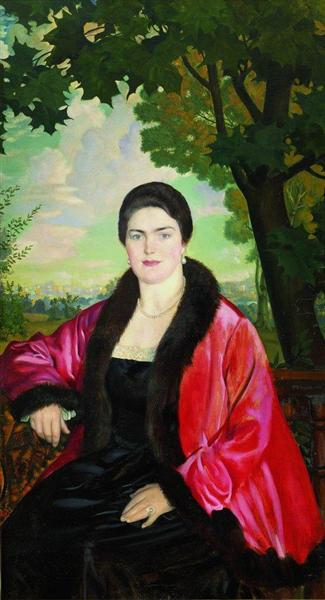 Portrait of M.V. Chaliapina, 1919 - Boris Michailowitsch Kustodijew