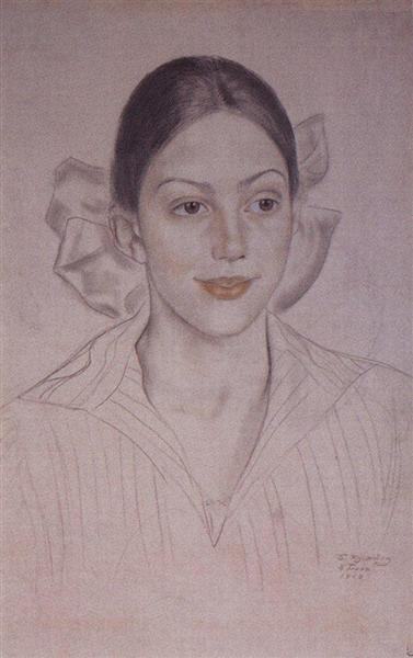 Portrait of N.A. Kuznetsova, 1919 - Boris Michailowitsch Kustodijew