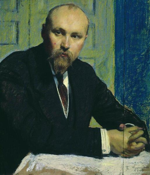 Portrait of Nikolay Rerich, 1913 - Борис Кустодієв