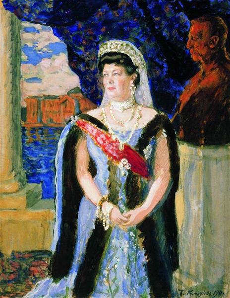 Portrait of the Grand Duchess Maria Pavlovna, 1911 - Boris Michailowitsch Kustodijew