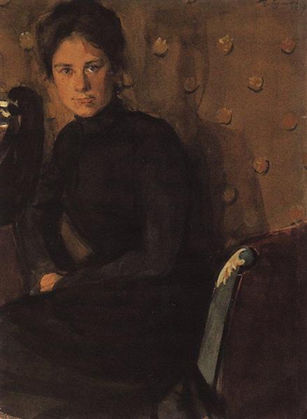 Portrait of Y.E. Kustodieva, 1907 - Boris Michailowitsch Kustodijew