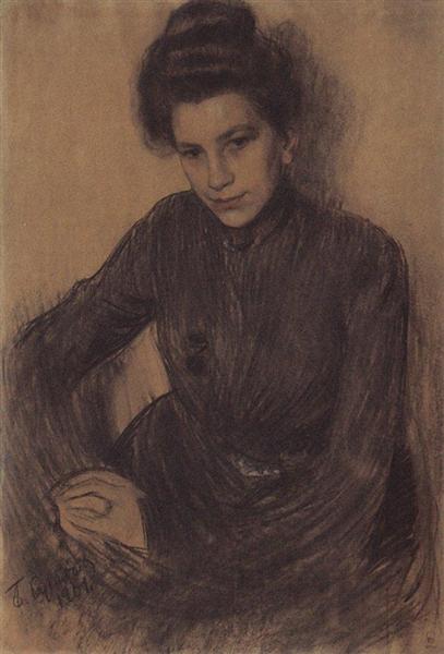 Portrait of Z. Proshinskaya, 1901 - Boris Kustodiev