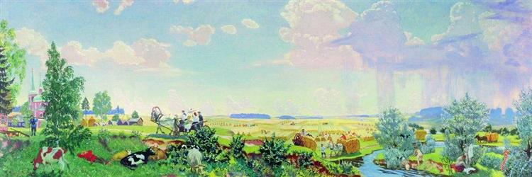 Summer (A trip to the Terem), 1918 - Boris Michailowitsch Kustodijew