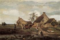 A Farm in the Nievre - Jean-Baptiste Camille Corot