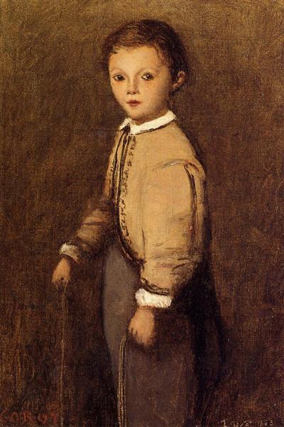 Fernand Corot, the Painter s Grand Nephew, at the Age of 4 and a Half Years, 1863 - Jean-Baptiste Camille Corot