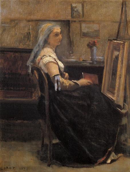 Студия художника, 1870 - Камиль Коро