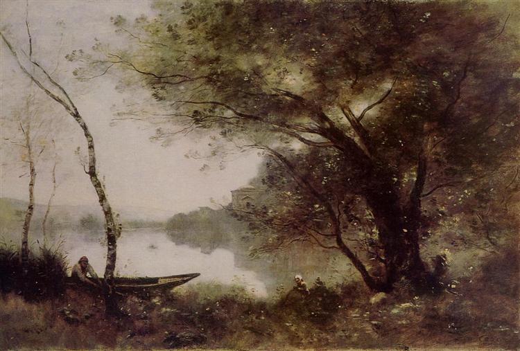 The Boatmen of Mortefontaine, 1865 - 1870 - Camille Corot