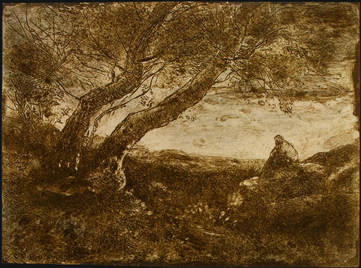The Dreamer, 1854 - Jean-Baptiste Camille Corot