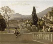 Tivoli, les jardins de la Villa d'Este - Jean-Baptiste Camille Corot