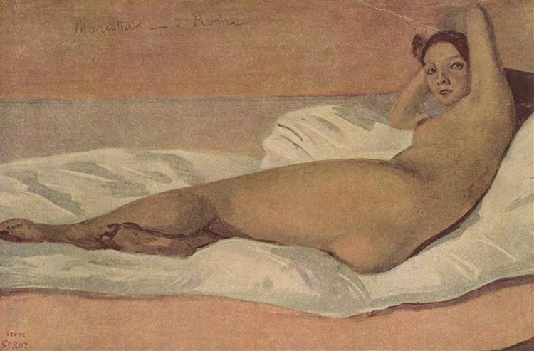 The Roman Odalisque (Marietta), 1843 - Jean-Baptiste Camille Corot