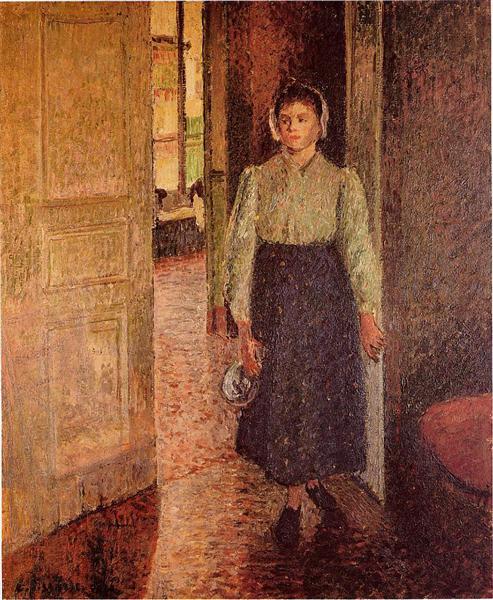 A Young Maid, 1896 - Каміль Піссарро