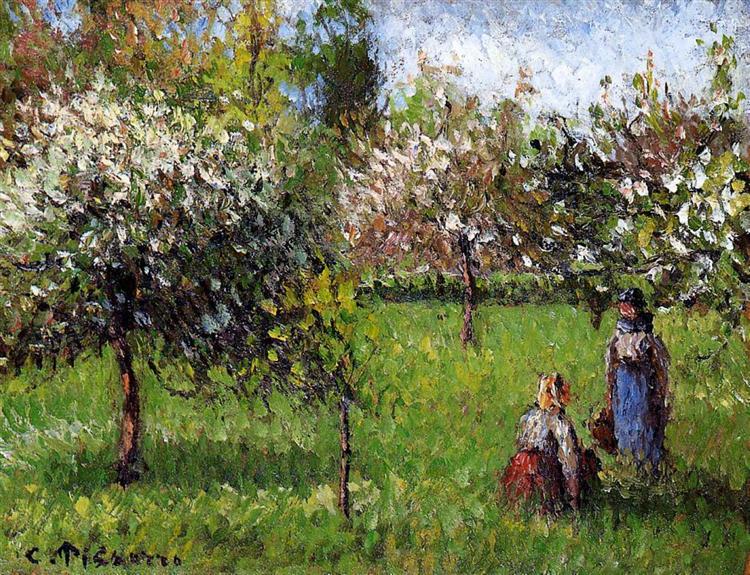 Apple Blossoms, Eragny, c.1900 - 卡米耶·畢沙羅