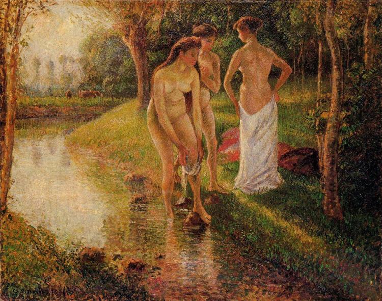 Bathers, 1896 - Каміль Піссарро