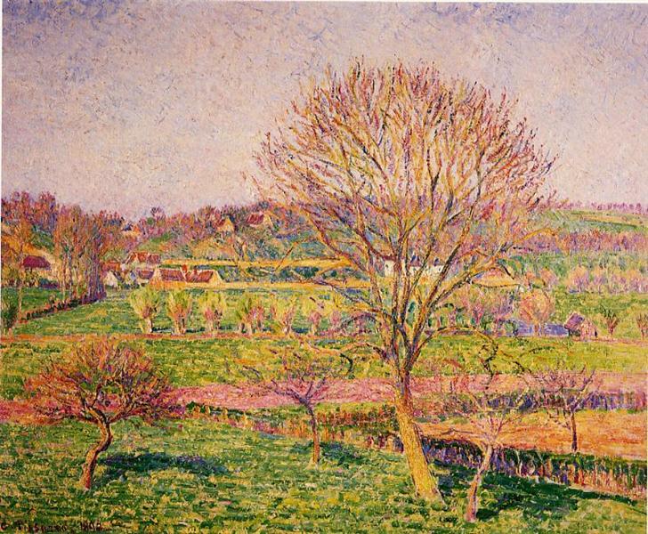 Big Walnut Tree at Eragny, 1892 - Camille Pissarro
