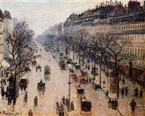 Boulevard Montmartre an einem Wintermorgen - Camille Pissarro