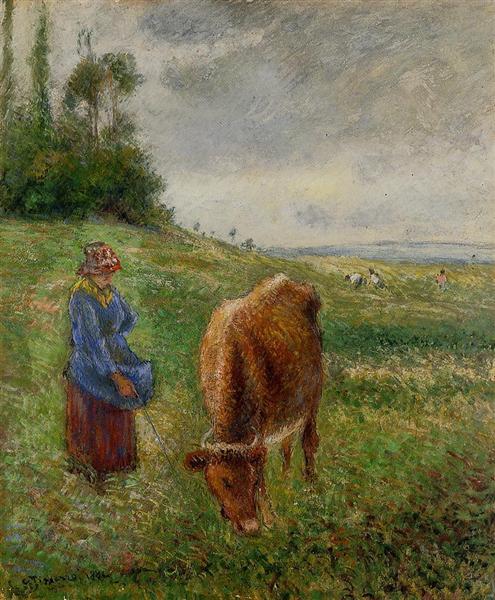 Cowherd, Pontoise, 1882 - Camille Pissarro