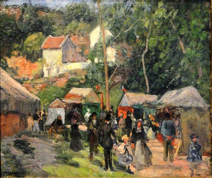 Festival at the Hermitage, 1876 - Camille Pissarro