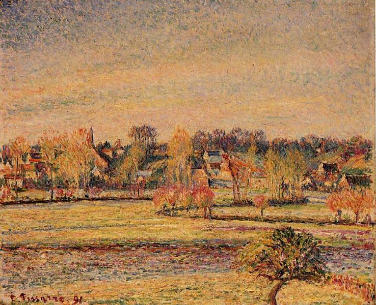 Frost, View fom Bazincourt, 1891 - Camille Pissarro