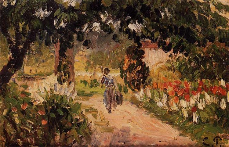 Garden at Eragny, 1899 - 卡米耶·畢沙羅