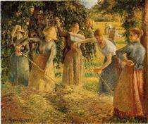 Colheita do feno em Éragny - Camille Pissarro