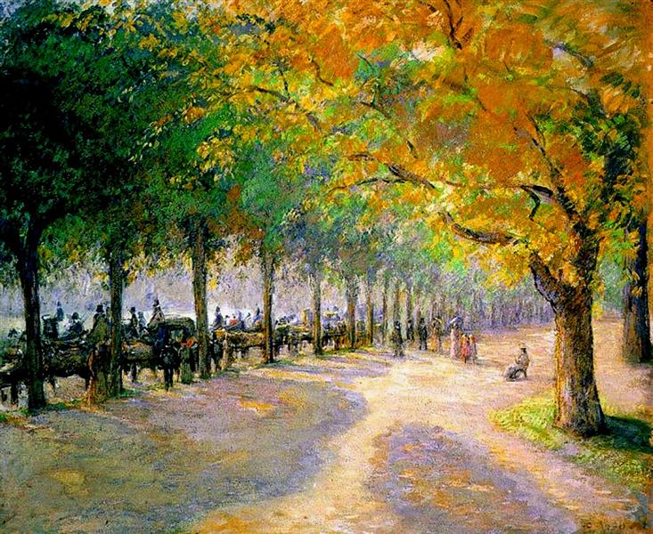 Hyde Park, London, 1890 - Камиль Писсарро