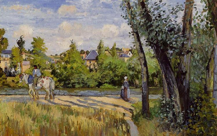 Landscape, Bright Sunlight, Pontoise, 1874 - Каміль Піссарро