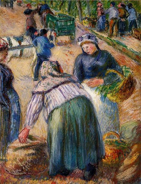 Potato Market, Boulevard des Fosses, Pontoise, 1882 - Camille Pissarro