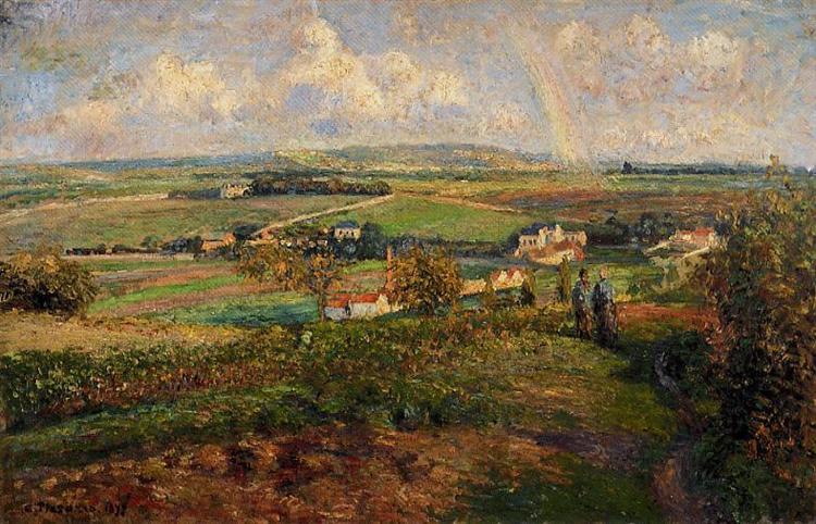Rainbow, Pontoise, 1877 - Camille Pissarro