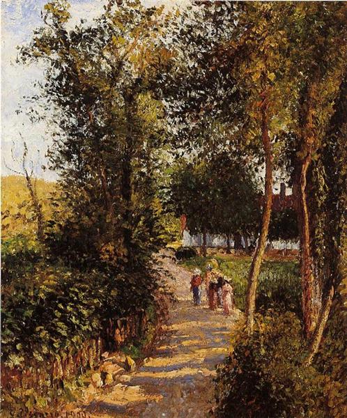Road to Berneval-le-Petit, 1900 - 卡米耶·畢沙羅