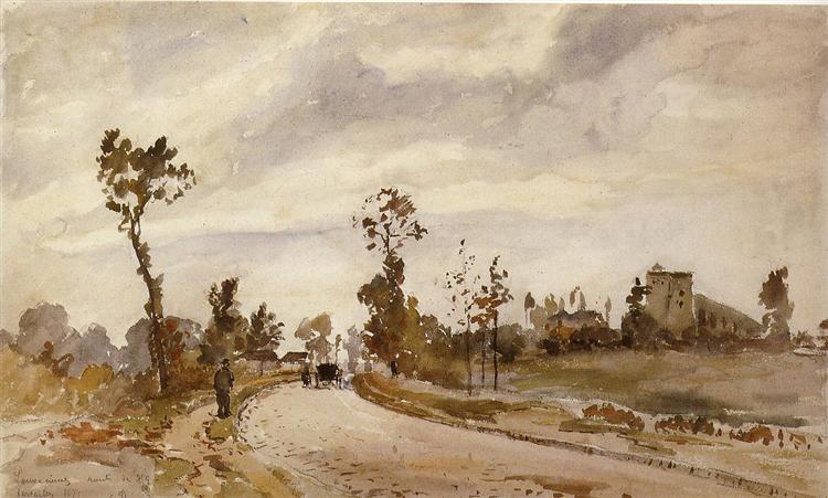 Road to Saint Germain, Louveciennes, 1871 - Каміль Піссарро