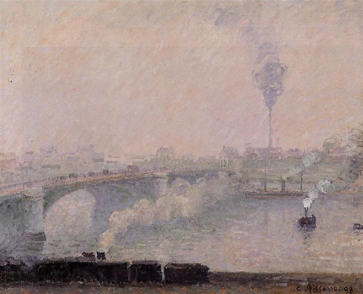 Rouen, Fog Effect, 1898 - Камиль Писсарро