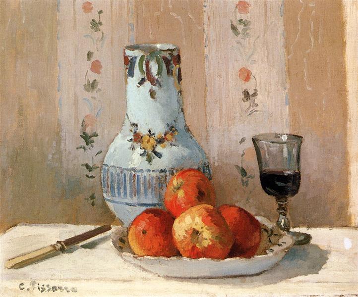 Still Life with Apples and Pitcher, 1872 - 卡米耶·畢沙羅
