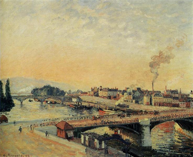 Sunrise at Rouen, 1898 - Каміль Піссарро